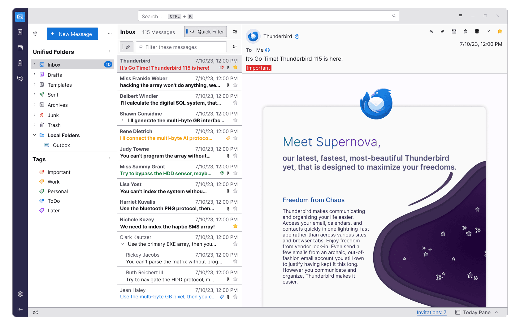 初用thunderbird雷鸟
